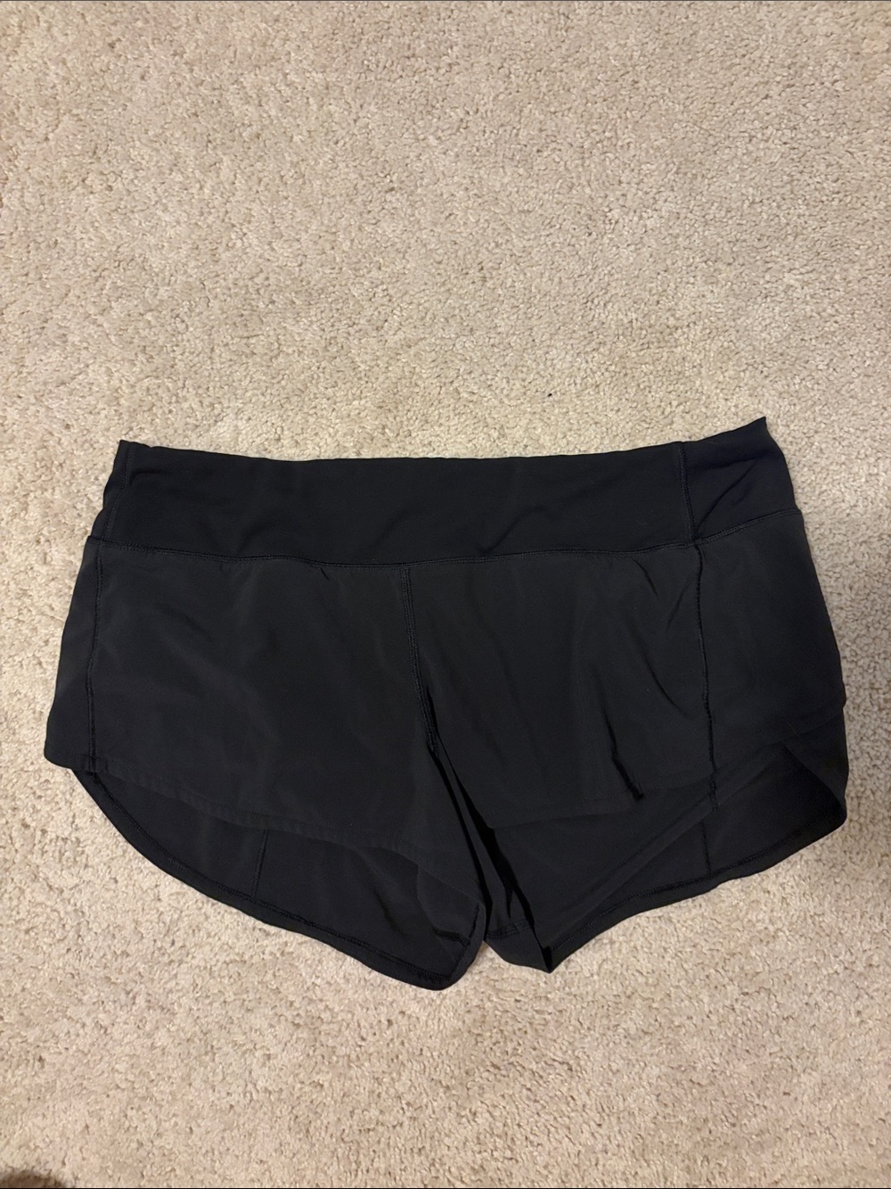 lululemon athletica Black Women's Athletic Shorts with Wide Waistband